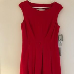 Eliza J Red Sleeveless Pleated Mini Dress